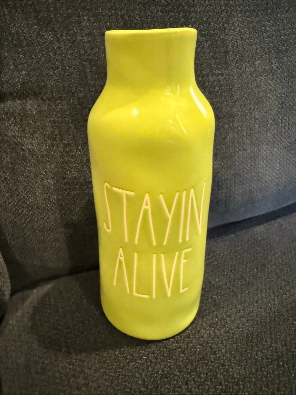Rae‎ Dunn Blue “stayin alive ” Vase